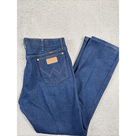 Wrangler Jeans Mens 38x34 Cowboy Cut Bootcut Western‎ Blue Dark Original 13MWZ - Picture 1 of 8